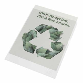 Plastomslag Esselte Recycled A4 100my m. præg 100stk/pak