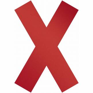 Afspærringssymbol kryds rød aftagelig 5stk/pak 135x0,02x193mm