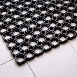 Skrabemåtte Yoga Zon sort 80x120cm