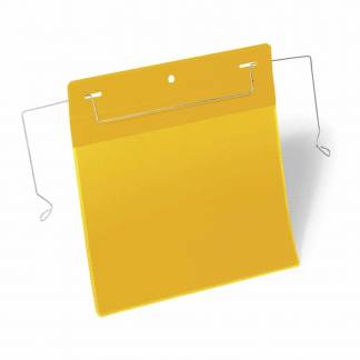 Lagerlomme m/wirebeslag  A5 tvær gul