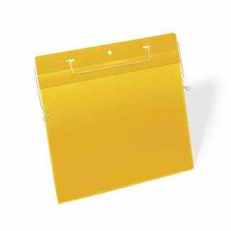 Lagerlomme m/wirebeslag  A4 tvær gul