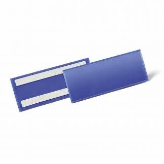 Lagerlomme/etiketholder selvklæbende 210x74mm mørkblå