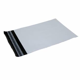 Forsendelsespose hvid 550x770mm 100stk/pak særdeles stærk kvalitet i 100% genanvendt plast