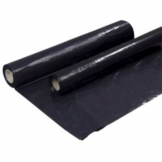 Plastik sort 2x50mx0,15mm PE 13,8kg foldet 1 gang