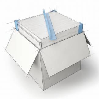 PE-profiler L 75x75 blå 105x2m = 210m/kar 10mm godstyk 