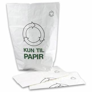 Affaldssække papir 700x950x250 1-lags let opløs.hvid 50stk/pk 