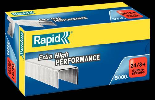 H&aelig;fteklammer Rapid 24/8+ galv. Super Strong &aelig;sk/5000 stk 