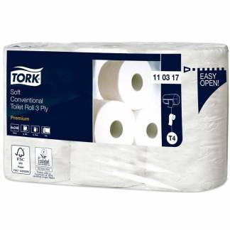 Toiletpapir Tork Premium Extra Soft T4 3 lag 248 ark x 42 rl 110317