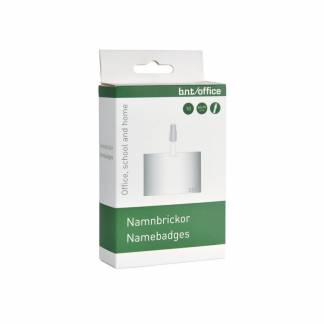 Navneskilte 60x90 mm bl&oslash;d lig- gende format t/ID plast 