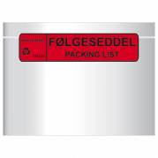 F&oslash;lgeseddellommer C5 m/f&oslash;lge- seddel krt/1000 225x165 mm 