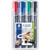 Staedtler Lumocolor 350 markers&aelig;t 4 farver 