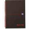 Oxford Black'n'Red spiralblok A5 linjeret
