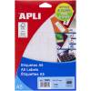 Apli 19 x 27 mm etiketter i hvid 