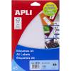 Apli 40 x 75 mm etiketter hvid 