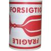 Etiketter selvklæbende tryk: Forsigtig/Fragile 150x210mm 250stk/rul