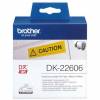 Labeltape Brother DK-22606 62mmx15,24m sort på gul filmtape