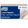 Servietter Tork 2-lags 1/8 fold natur 33cm 200stk/pak