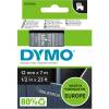 Dymo D1 45020 tape 12mm hvid/klar 