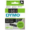 Labeltape DYMO D1 45021 S0720610 12mmx7m hvid på sort