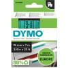 Labeltape DYMO D1 45809 S0720890 19mmx7m sort på grøn