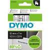 Labeltape DYMO D1 45013 S0720530 12mmx7m sort på hvid