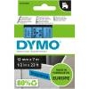 Labeltape DYMO D1 45016 S0720560 12mmx7m sort på blå