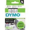 Labeltape DYMO D1 40910 S0720670 9mmx7m sort på klar