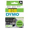 Labeltape DYMO D1 40918 S0720730 9mmx7m sort på gul