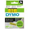 Labeltape DYMO D1 45018 S0720580 12mmx7m sort på gul