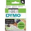 Labeltape DYMO D1 43613 S0720780 6mmx7m sort på hvid