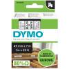 Dymo D1 53713 tape 24mm sort/hvid 
