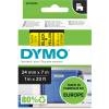 Labeltape DYMO D1 53718 S0720980 24mmx7m sort på gul