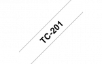 Brother TC labeltape 12mm sort/hvid 