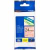 Brother TZE tape 24mm sort/orange 