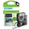 Labeltape DYMO D1 16957 12mmx3,5m sort på hvid nylon flex