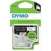 Labeltape DYMO D1 perm. polyester 12mm sort på hvid