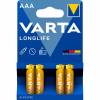 VARTA LONGLIFE AAA-batterier LR03 4 stk 