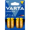 VARTA LONGLIFE AA-batterier LR6 4 stk 