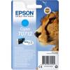 Epson T0712 C13T07124012 Cyan Bl&aelig;kpatron, 250 sider