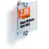 Durable Crystal Sign skilt 105x105mm klar 