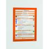 Durable Duraframe A4 selvklæbende magnetramme orange 2stk 