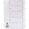 Register Q-Connect A4 1-5 Hvid Plast