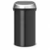 Brabantia Touch Bin vippelågsspand 60L Matt Black/Matt Steel 