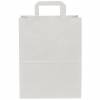 Bærepose papir m/fals 16L 360x280x170mm hvid 200stk 