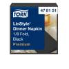 Tork 478151 Linstyle middagsservietter 1-lags 39x39cm sort 12x50stk 