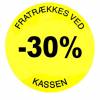 Rabatetiketter -30% Ø35mm gul 