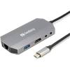 USB-C 6-in1 Travel Dock, Alu