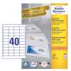 Avery 3657 48,5x25,4mm etiketark hvid 4000stk 
