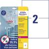 Avery L8012-10 antimikrobielle etiketter klar 