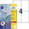 Avery L8013-10 antimikrobielle etiketter klar 